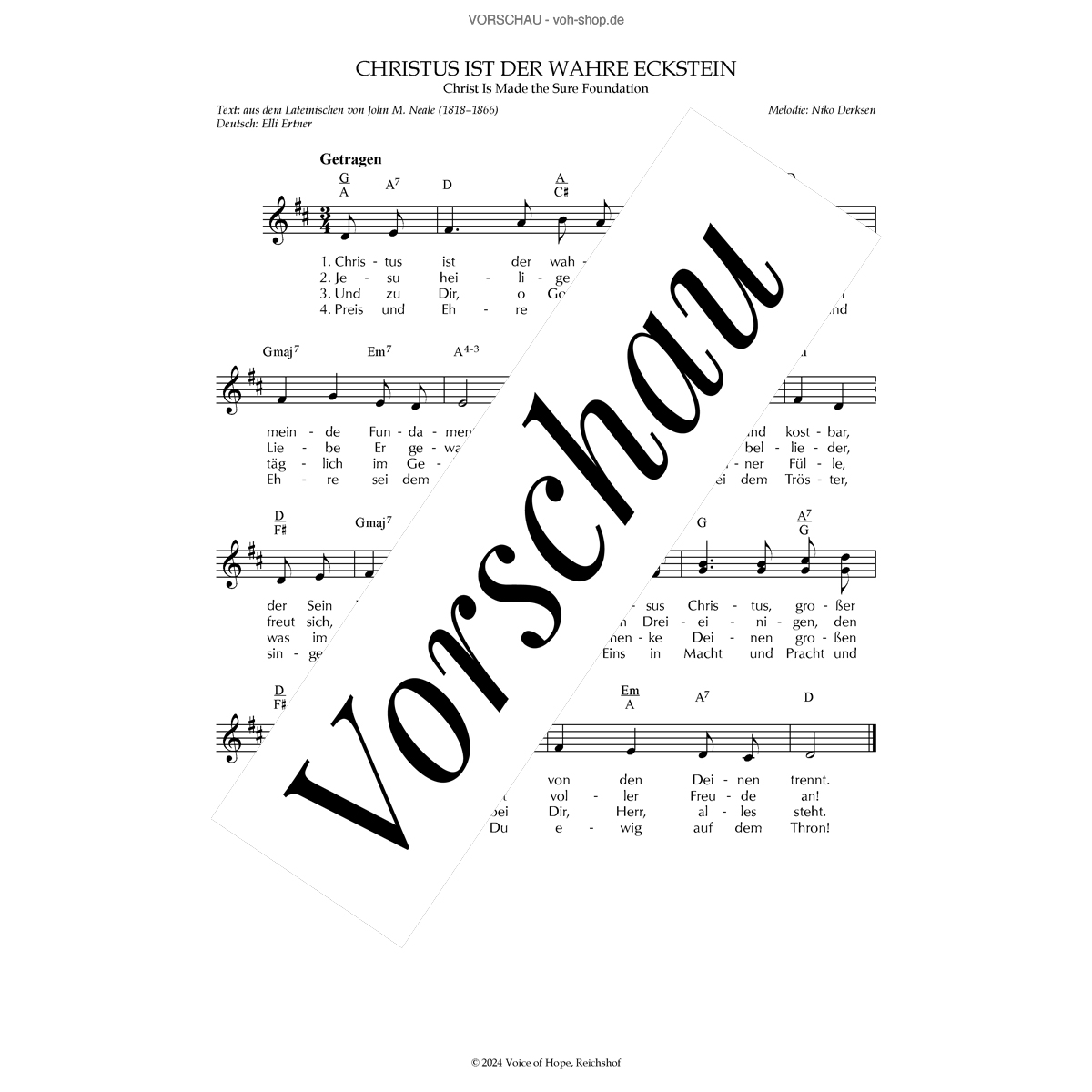 Christus ist der wahre Eckstein (Download)