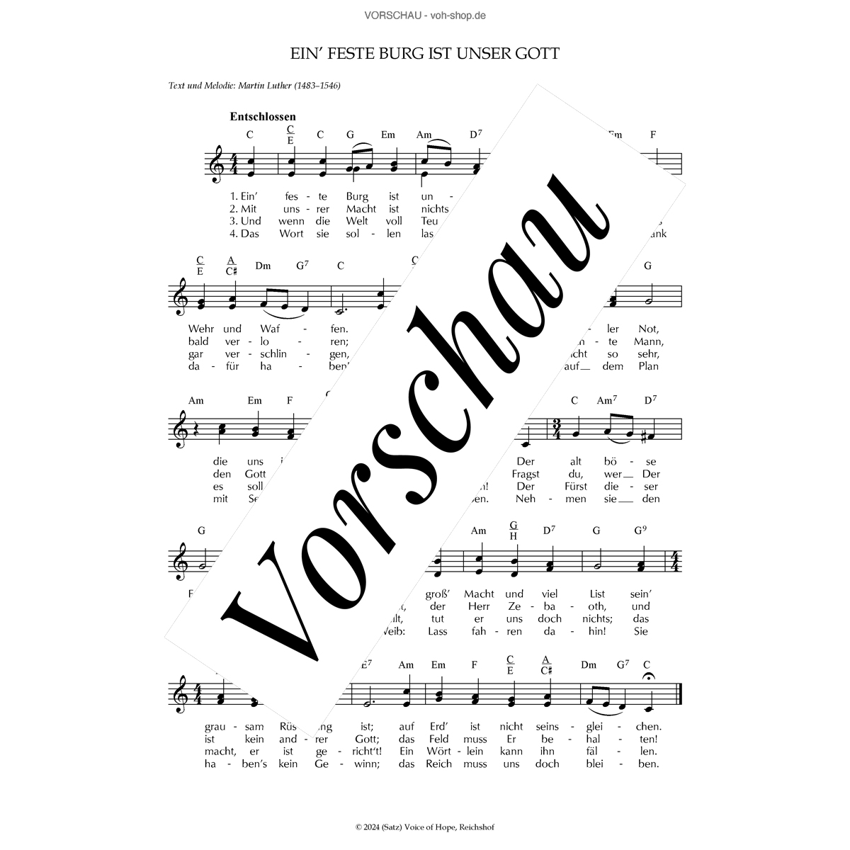 Ein� feste Burg ist unser Gott (Download)
