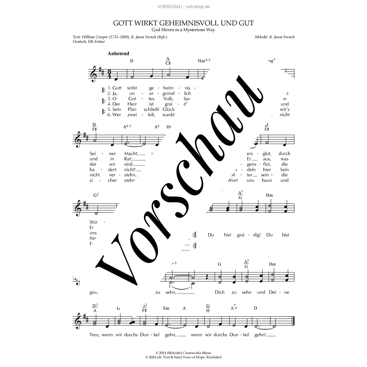 Gott wirkt geheimnisvoll und gut (Download)