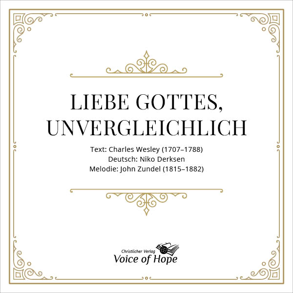 Liebe Gottes, unvergleichlich (Download) - Liedblatt