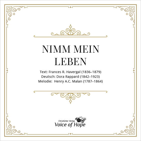 Nimm mein Leben (Download) - Einzelnes Liedblatt