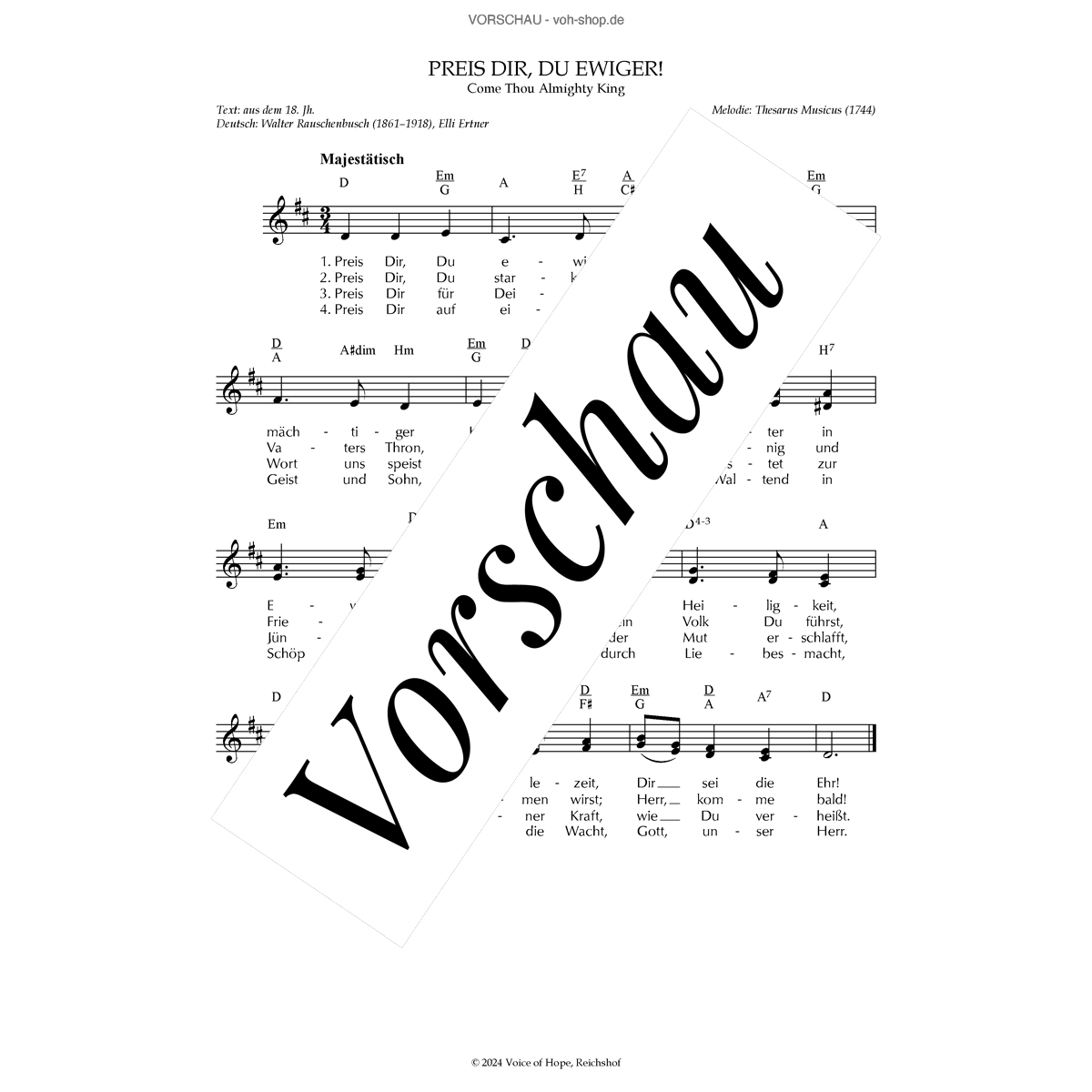 Preis Dir, Du Ewiger! (Download)