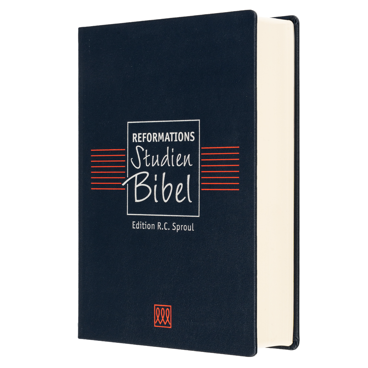 Reformations-Studien-Bibel - Rindspaltleder dunkelblau