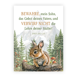 Wandbild - Wald-Hase gro� (Spr�che 6,20)