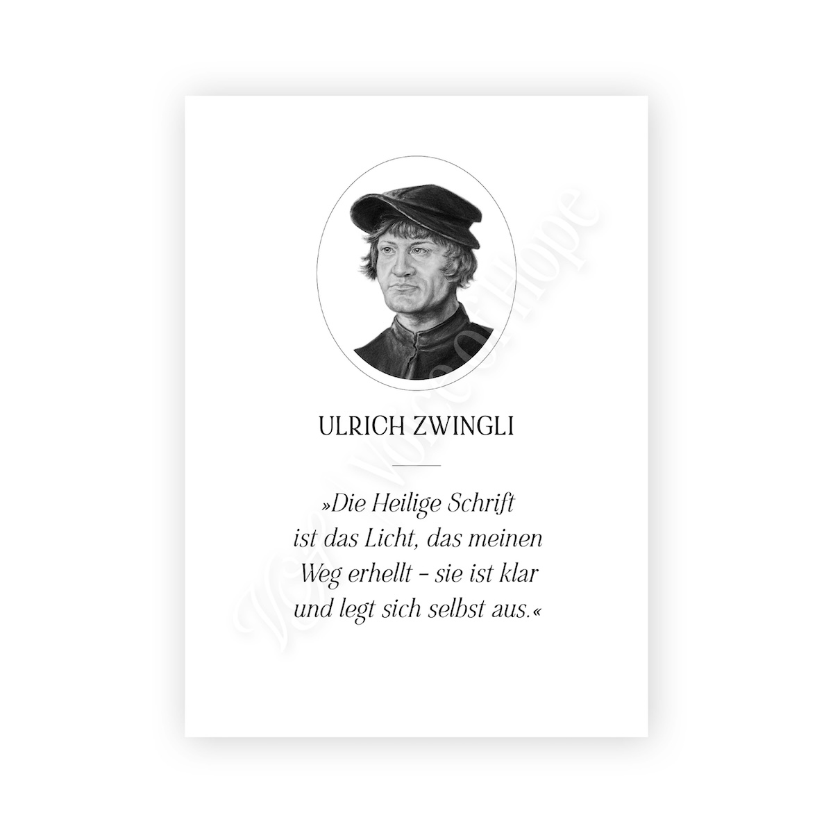 Zitat klein � Ulrich Zwingli